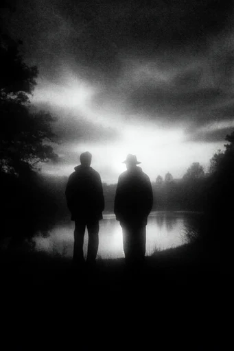 Nocturnal Monochrome Minimalist style AI image example 2