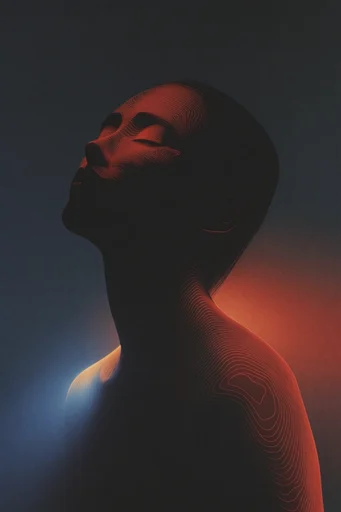 Crimson Contour Minimalism moodboard — generate AI images in this style