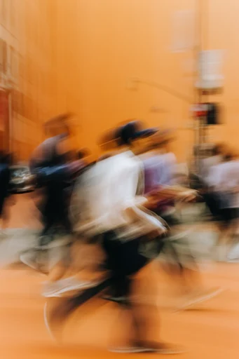 Kinetic Amber Nocturne style reference image — intentional camera movement