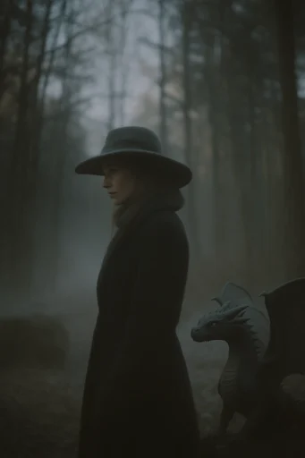 Atmospheric Nordic Melancholy style reference image — tactile knitwear