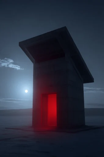 Monolithic Nocturnal Brutalism style reference image — repetitive facade grid