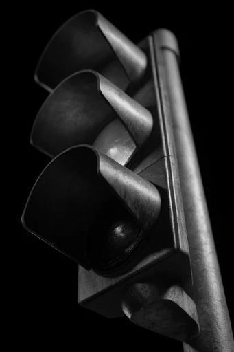 Cinematic Surreal Noir style reference image — high-contrast monochrome