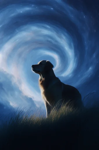 Ethereal Celestial Dreamscapes style reference image — deep indigo palette