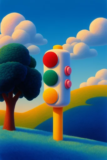 Surreal Neo-Pop Pastoral style reference image — stylized vector rendering