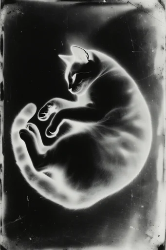 Experimental Analog Noir style reference image — distressed film texture