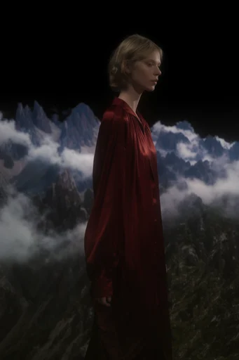 Cinematic Crimson Noir style reference image — chiaroscuro lighting