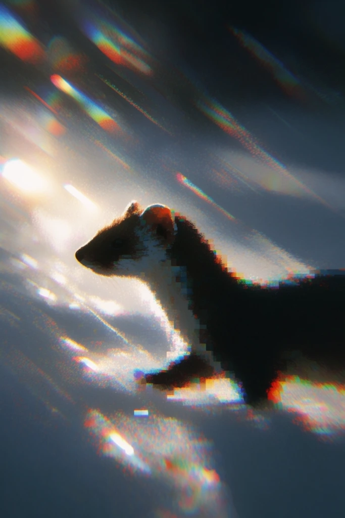 Prismatic Nocturnal Glitch style AI image example 3