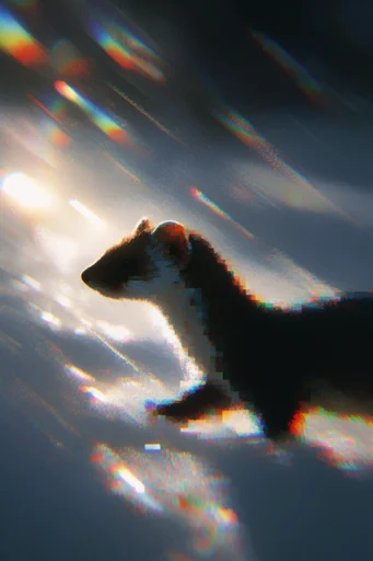 Prismatic Nocturnal Glitch style AI image example 3