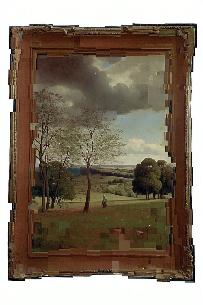 Fragmented Classical Assemblage style AI image example 2