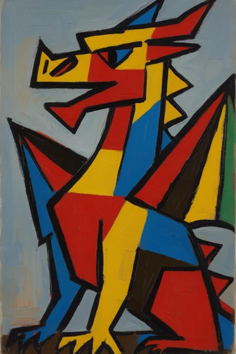 Geometric Modernist Synthesis style reference image — cubist fragmentation
