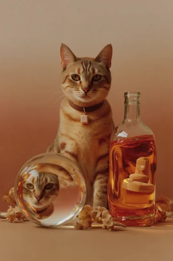 Amber Surrealist Still-Life style reference image — minimalist editorial composition