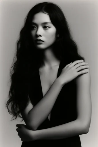 Timeless Monochrome Minimalism style reference image — chiaroscuro lighting