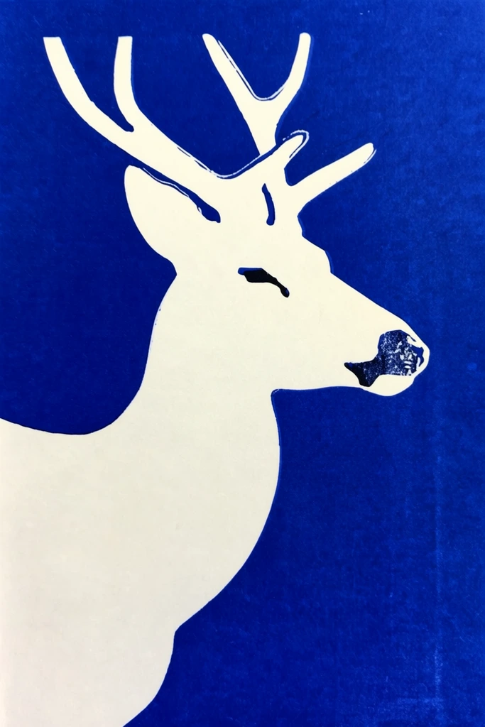 Monochrome Cobalt Surrealism style AI image example 3
