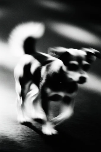 Kinetic Noir Abstraction style reference image — analog texture