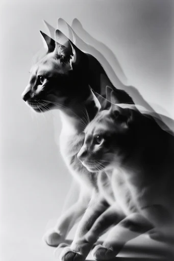 Monochrome Spectral Surrealism style reference image — surrealist layered anatomy