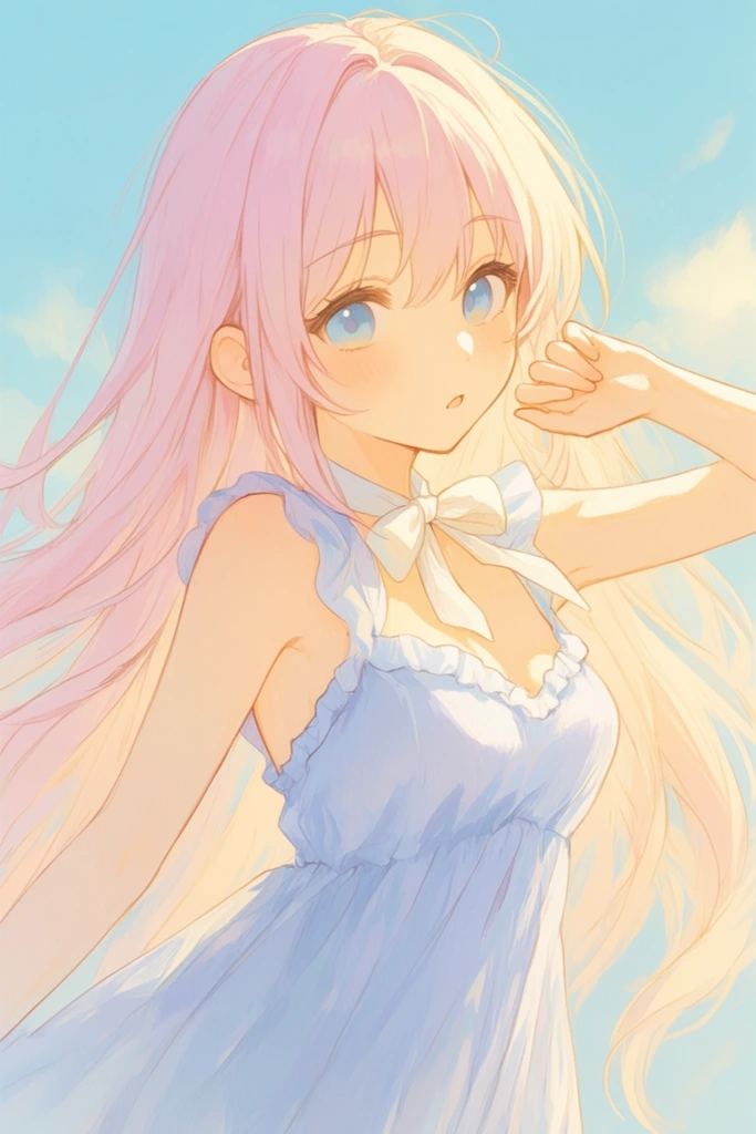 Ethereal Pastel Anime style AI image example 2