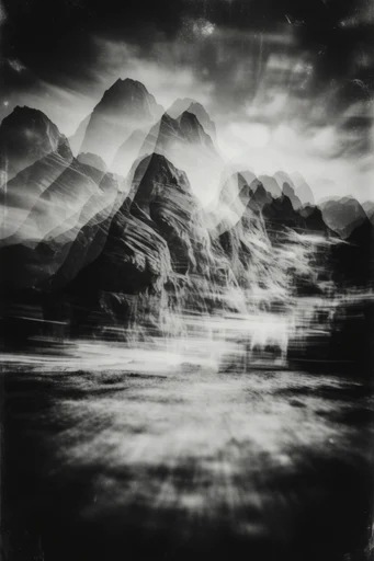 Spectral Analog Noir style reference image — high contrast black and white