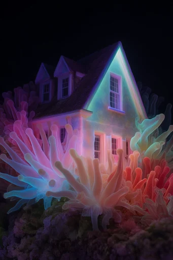 Neon Abyssal Organics style AI image example 4