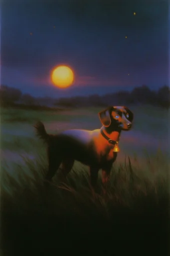 Nocturnal Amber Surrealism style reference image — magical realism