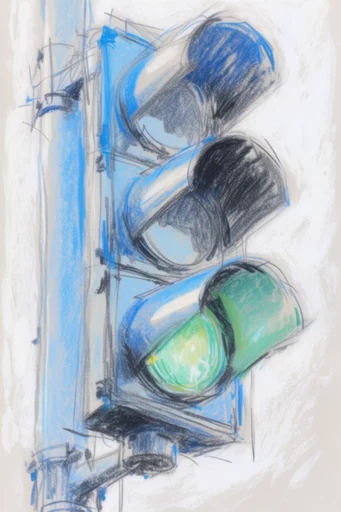 Ethereal Sketch Expressionism style reference image — translucent risograph texture