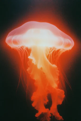 Analog Abyssal Inferno style reference image — blinding fiery glow