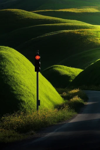 Velvety Verdant Minimalism style reference image — undulating landscape