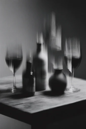 Kinetic Monochrome Noir style reference image — high-contrast black and white