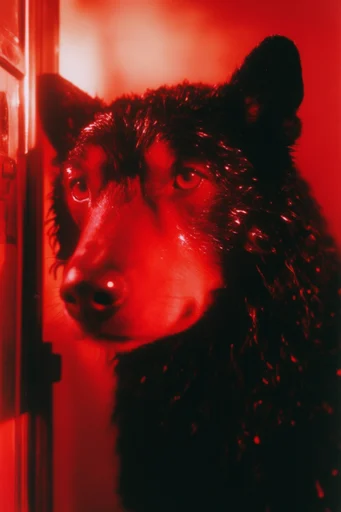 Hyper-Glossy Surreal Editorial style reference image — harsh direct lighting