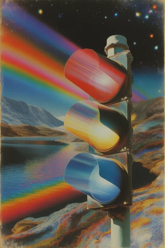Surreal Retro-Cosmic Collage style reference image — surrealist paper collage
