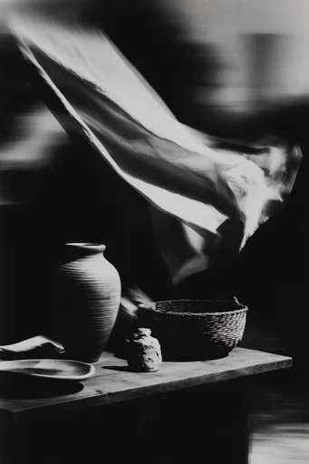 Spectral Kinetic Noir style reference image — monochromatic