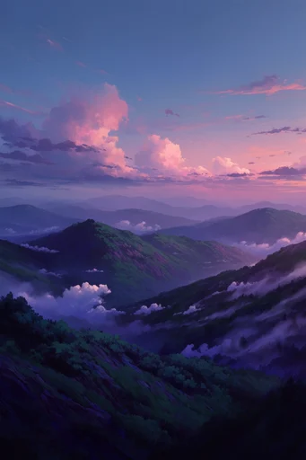 Ethereal Twilight Horizons style reference image — Makoto Shinkai style