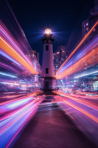 Kinetic Nocturnal Transit style reference image — high contrast night photography