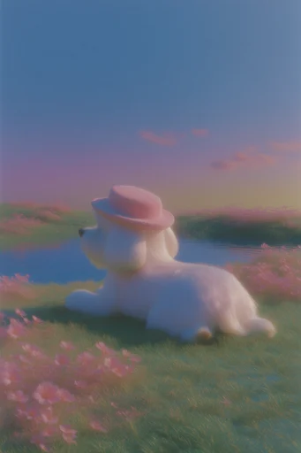Ethereal Pastel Surrealism style reference image — nostalgic dreamscape