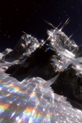 Cosmic Prismatic Glow style reference image — prismatic light dispersion