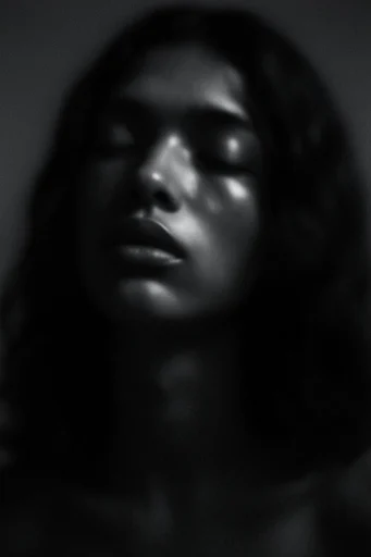 Spectral Noir Abstraction moodboard — generate AI images in this style