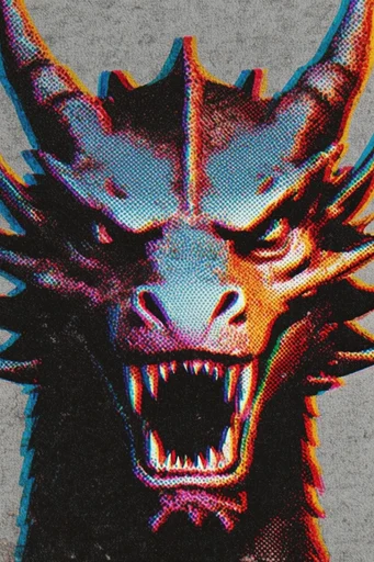 Gritty Retro Pop style reference image — chromatic aberration