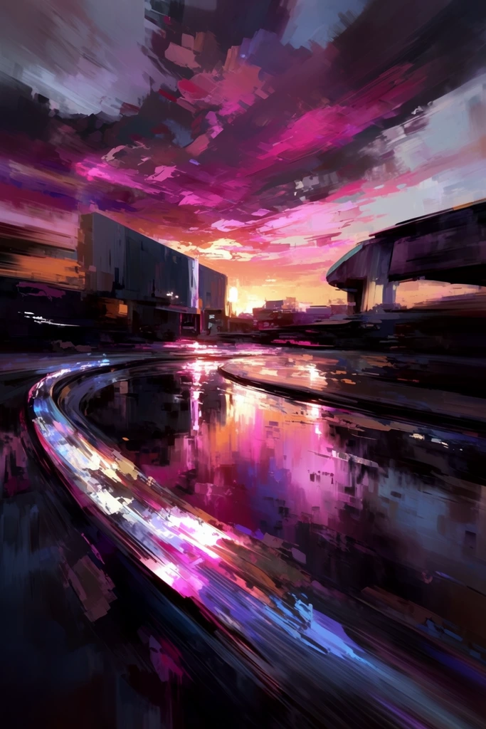 Luminous Neon Impressionism style AI image example 2