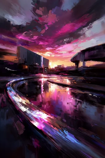 Luminous Neon Impressionism style AI image example 2