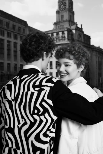 Clinical Monochrome Avant-Garde style reference image — high-contrast black and white photography
