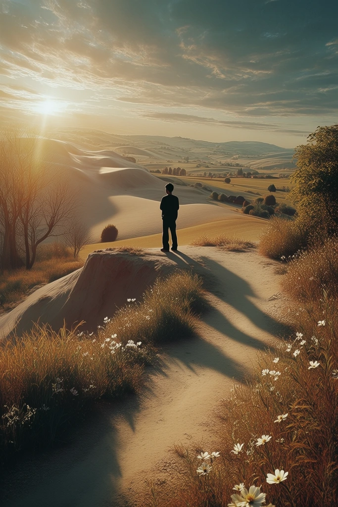 Monolithic Surreal Desert style AI image example 1