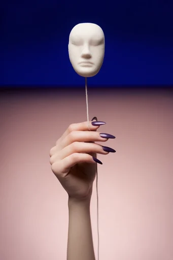 Surrealist Cobalt Minimalism style reference image — minimalist centered composition