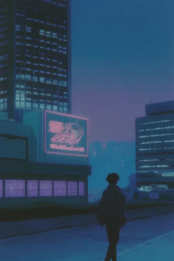 Analog Glitch Melancholy style reference image — liminal retro space