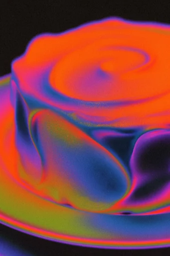 Surreal Thermal Hallucination style reference image — CRT screen texture