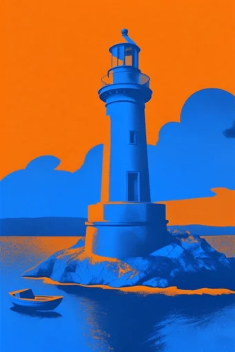 Retro Surrealist Pop style reference image — risograph texture