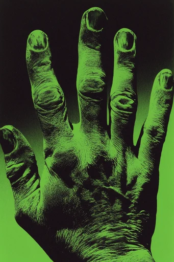 Viscous Viridian Gothic style reference image — viscous liquid texture
