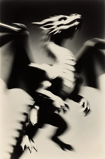 Avant-Garde Noir Photogram style reference image — silver gelatin print