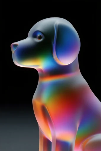 Luminous Chromatic Morphism style reference image — high-contrast minimalist composition