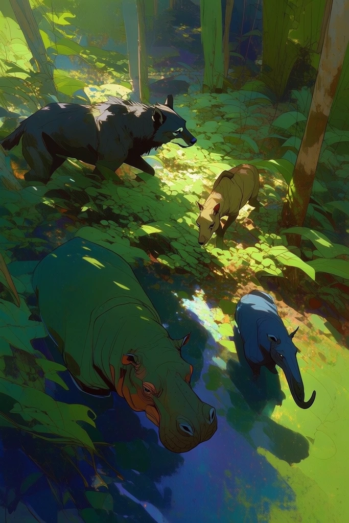 Vibrant Solar Wilderness style AI image example 3