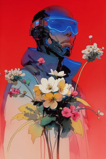 Vibrant Chrome Cyber-Surrealism style reference image — cybernetic aesthetic