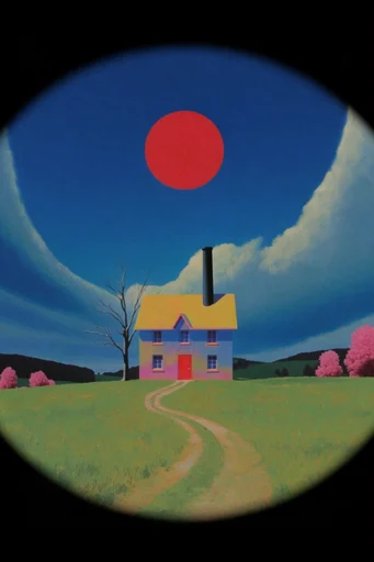 Nostalgic Surrealist Liminality style AI image example 4